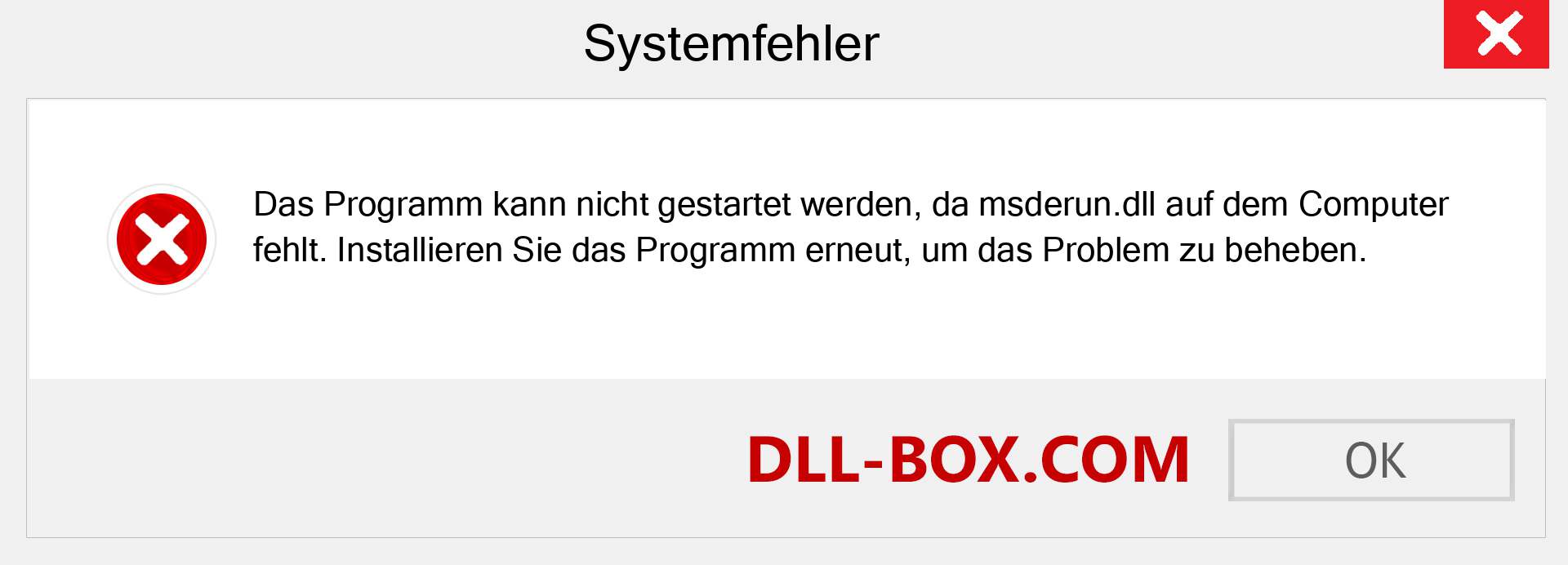 msderun.dll-Datei fehlt?. Download für Windows 7, 8, 10 - Fix msderun dll Missing Error unter Windows, Fotos, Bildern